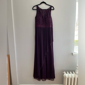 Plum floor length gown